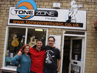 Simon with Ade and Barbara from 
Tonezone Music Cirencester